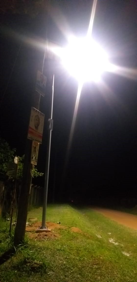Solar street lighting installation