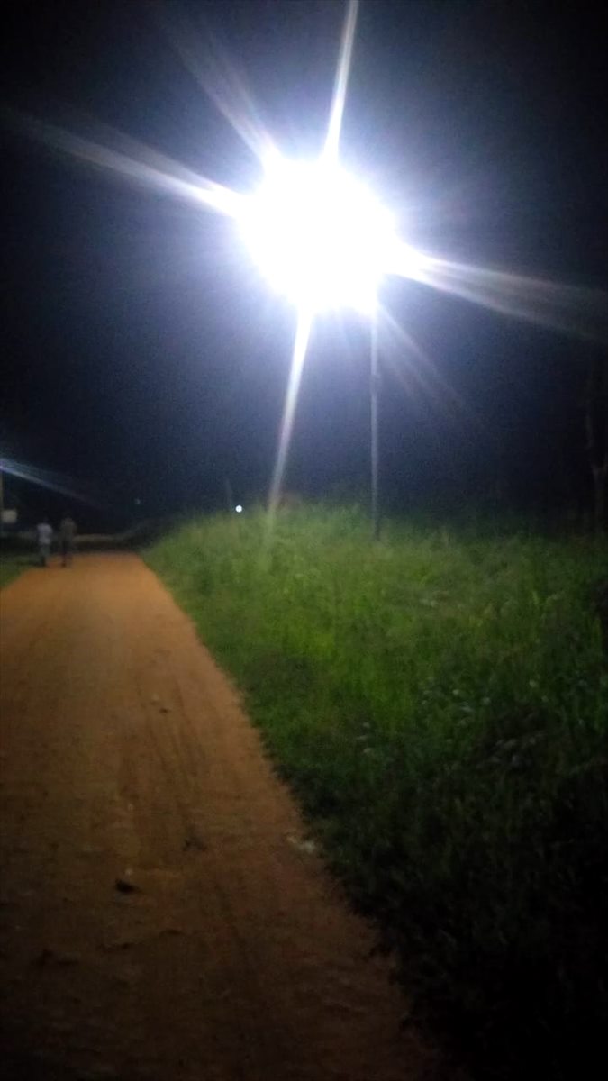 Solar street lighting installation